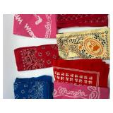 Vintage Bandana Collection - Assorted Color Pattern Bandanas Including Tito