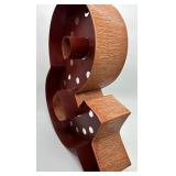 Red Metal Ampersand & Marquee Sign With Circular Light Holes For Wall Decor