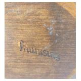Vintage Munising Rooster Wooden Bowl & Butlers