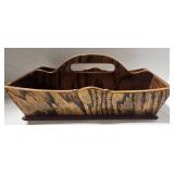 Vintage Munising Rooster Wooden Bowl & Butlers