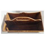 Vintage Munising Rooster Wooden Bowl & Butlers