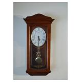 Seth Thomas Wall Clock Regulator Style Dark Wood Case Pendulum