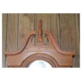 Tempus Fugit Grandfather Clock - Oak Case with Glass Door & Weights