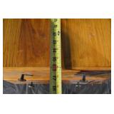 Pine 2-Drawer Nightstand Chest - Brass Knob Hardware, Approx 15x16x12 in