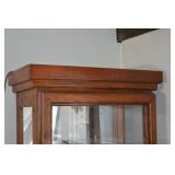 Curio Cabinet with Glass Doors & Shelves - 74 in Tall
