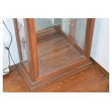 Curio Cabinet with Glass Doors & Shelves - 74 in Tall