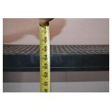 4-Tier Black Plastic Shelving Unit - Grid Shelves, Light-Duty Storage