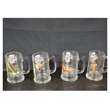 Schmidt Beer Collection Series Glass Mugs - Set of 4