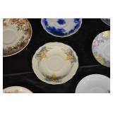 Assorted Floral China Plates & Bowls - Occupied Japan Marks, Cream & Blue Patterns