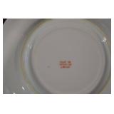 Assorted Floral China Plates & Bowls - Occupied Japan Marks, Cream & Blue Patterns