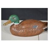 ZAVORI Mallard Duck Decoy Pair - Hand-Carved Wood Display Ducks, Green Heads