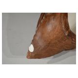 ZAVORI Mallard Duck Decoy Pair - Hand-Carved Wood Display Ducks, Green Heads