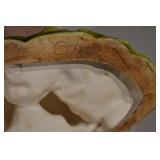 Fox Figurine on Tree Branch Base - Hand-Painted Display Sculpture