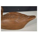 Porcelain Wooden Duck Decoy  Hollow Body