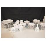 Johann Haviland Bavaria Germany Blue Floral Dinnerware Set - Plates, Cups & Saucers