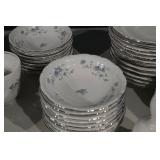 Johann Haviland Bavaria Germany Blue Floral Dinnerware Set - Plates, Cups & Saucers