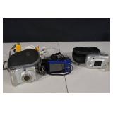 Canon PowerShot Silver Digital Camera & Canon PowerShot Blue Digital Camera & Kodak EasyShare CX7300