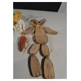 Easter Decor Bundle - Plush Bunnies, Wooden Rabbit, Pastel Eggs & SPRING Banner