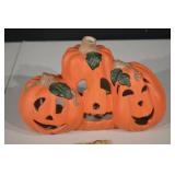 Halloween Pumpkin Trio with Witch Ornament (Lot of 2)