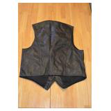 ARSCO Tailored Leather Vest - Black, Size M - Made in India