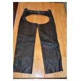 USA Dream Apparel Leather Pants - Size L - Black Leather-Look