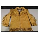 Buckskin Fringe Leather Jacket - Size 20