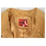 Tan Suede Fringe Jacket with Front Pockets - Western Style