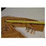 Tan Suede Fringe Jacket with Front Pockets - Western Style