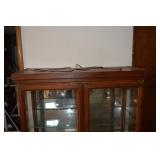 Wood Display Cabinet with Glass Front - 2 Doors, Glass Shelves