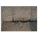 Recliner Chair - Brown Fabric Upholstery, Cushioned Back & Padded Armrests