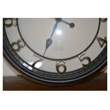 Sterling & Noble Clock Company Wall Clock - Mfg No. 9 - Black Frame, Gold Numerals