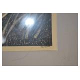 Goose Print in Wood Frame - Ink on Paper Artwork