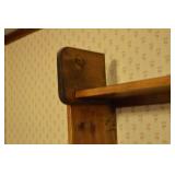 Wood Wall Shelf - Two-Tier With Brackets (Vintage Dark Wood)