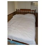 Wooden Bed Frame with Headboard & Footboard - Full/Double Size, Turned Posts