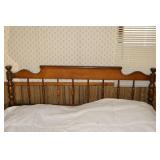 Wooden Bed Frame with Headboard & Footboard - Full/Double Size, Turned Posts