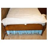 Wooden Bed Frame with Headboard & Footboard - Full/Double Size, Turned Posts