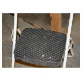 Cosco 2-Step Stool - Folding White Metal Frame, Black Treads