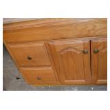 Oak Base Cabinet with 4 Drawers & 2 Doors - 48in Wide