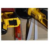 DeWALT 20V MAX Cordless Drill/Recip Saw Kit With Grinder - 2 Batteries, Charger, Blades, Bags