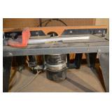 Router Table with Mounted Router and CMT 5pc Router Bits Set