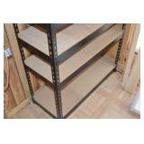 Six-Shelf Steel Storage Rack with Pegboard Side Panel