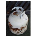 Propane Tank LP Cylinder with Valve & Protective Ring - Rusted Base