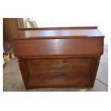 Vintage Wood Lift-Top Storage Cabinet - Hall Console