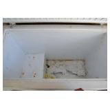 White Chest Freezer with Lift-Top Lid - Used Garage/Home Freezer Storage Solution