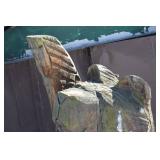 Hand-Carved Wooden Bear Sculpture - Tall Outdoor Statue 63 in