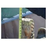 Hand-Carved Wooden Bear Sculpture - Tall Outdoor Statue 63 in