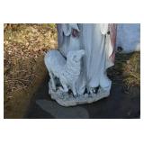 Jesus with Lamb Statue - Outdoor Garden Figure, Approximately 38 Inches Tall