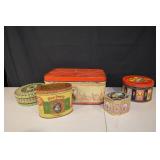 Vintage Decorative Tin Collection (Lot of 7)