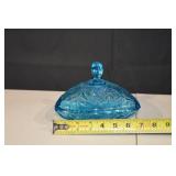 Assorted Colored Glass Dishes & Goblet - 5-Piece Set