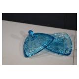 Assorted Colored Glass Dishes & Goblet - 5-Piece Set